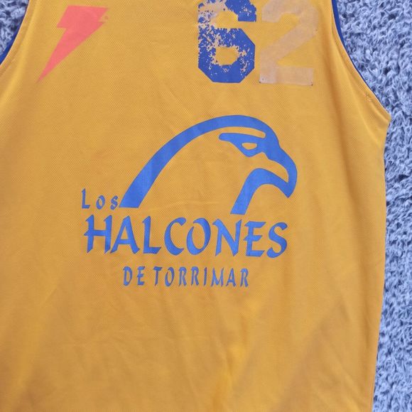Irving Sport Men Basketball Jersey Medium Reversible Blue Yellow Los Halcones 62 - Picture 6 of 11